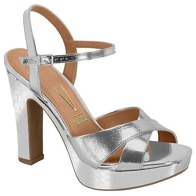 NAYELA Silver Metallic Leather