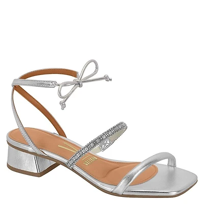 YARINA Silver Metallic Leather