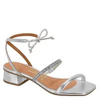 YARINA Silver Metallic Leather