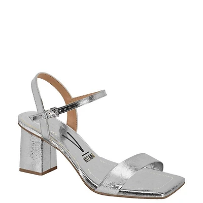 FIORA Metallic Silver Leather