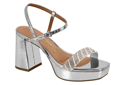 AMELIZ Silver Leather & Diamonds