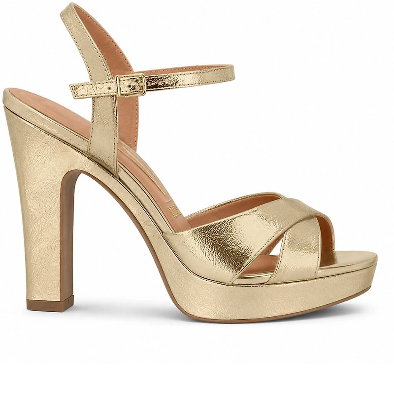 NAYELA Golden Metallic Leather