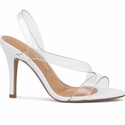 AMARIS White Leather & Clear Rubber