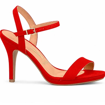 ARELI Red Faux Leather