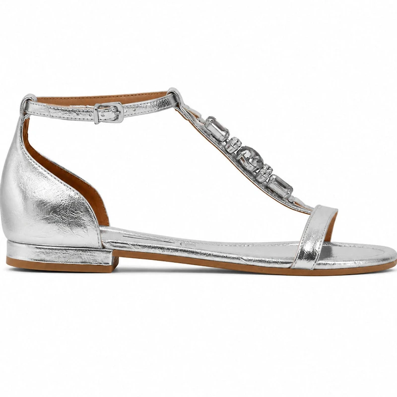 ILIRIA Silver Metallic Leather