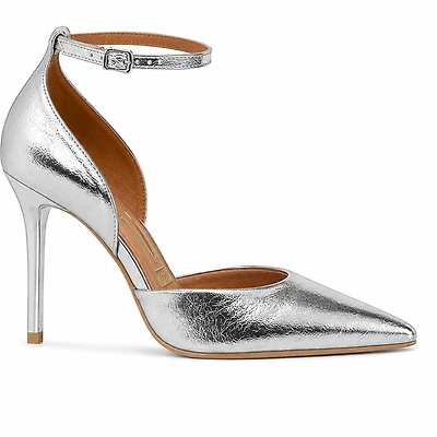ORISANDRA Silver Metallic Leather