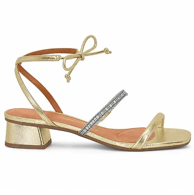 YARINA Golden Metallic Leather
