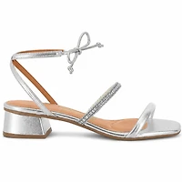 YARINA Silver Metallic Leather