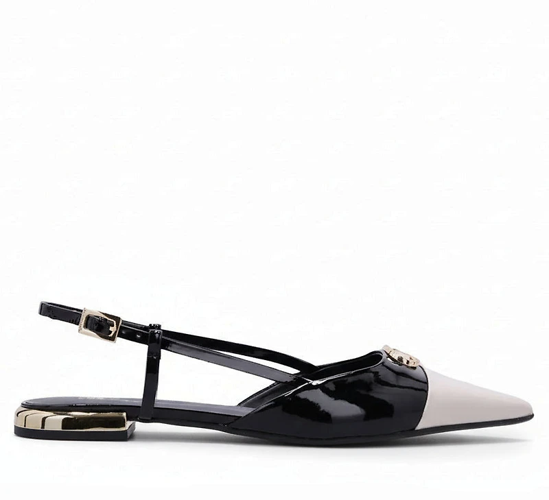VINA Black & White Patent Leather