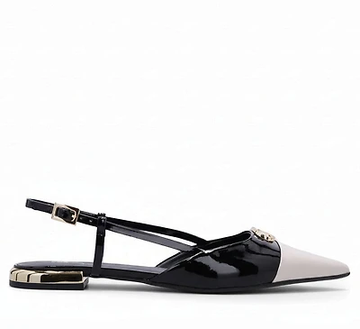 VINA Black & White Patent Leather