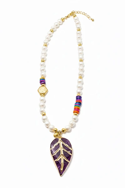 COLLAR EN PERLAS CULTIVADAS GENUINAS, DISCOS SHELL, PFOC HOJA AGATHA CFOC LATERAL GOLDFIELD INDIA 4K