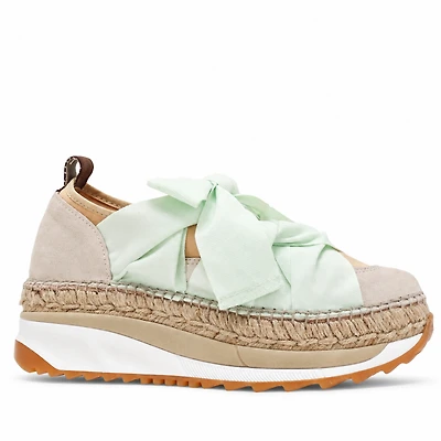 VENUS Green Linen Suede