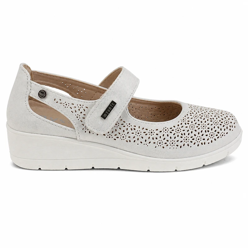 CORINTA Silver Faux Leather