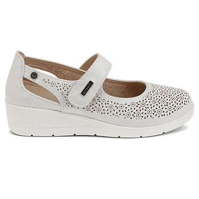 CORINTA Silver Faux Leather