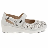 CORINTA Silver Faux Leather