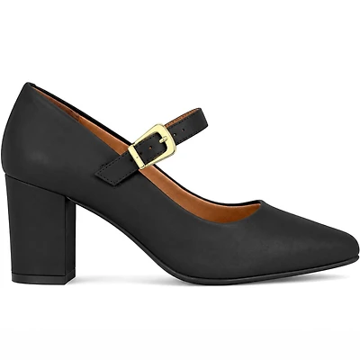MAELIS Black Faux Leather