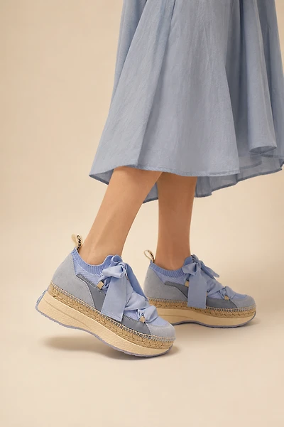 BAHIA Blue Mesh Suede