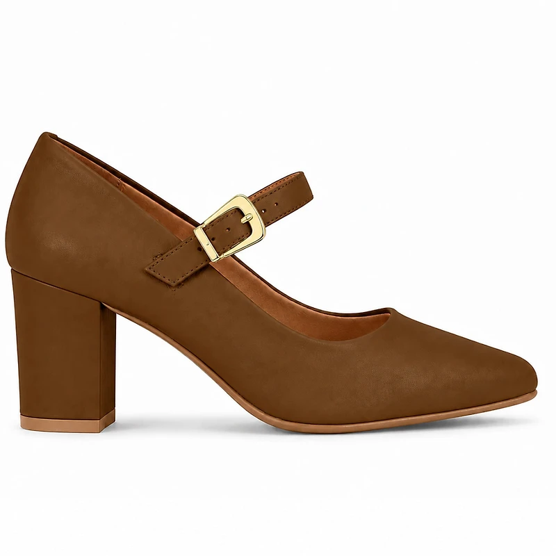 MAELIS Brown Faux Leather