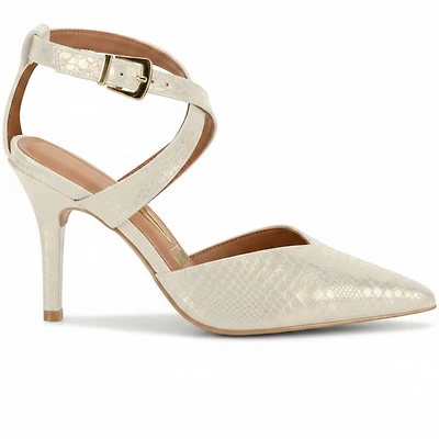 KAIRA White Faux Leather