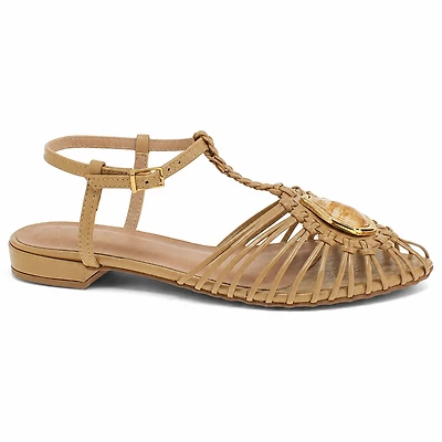 RAVINA Beige leather