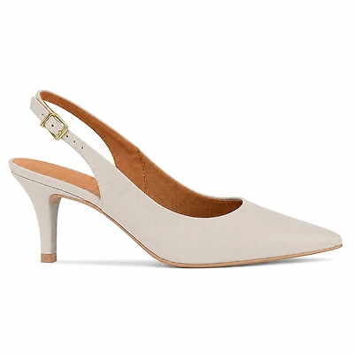 ELSINIA White Faux Leather