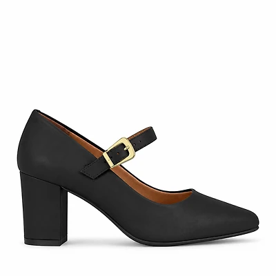 MAELIS Black Faux Leather