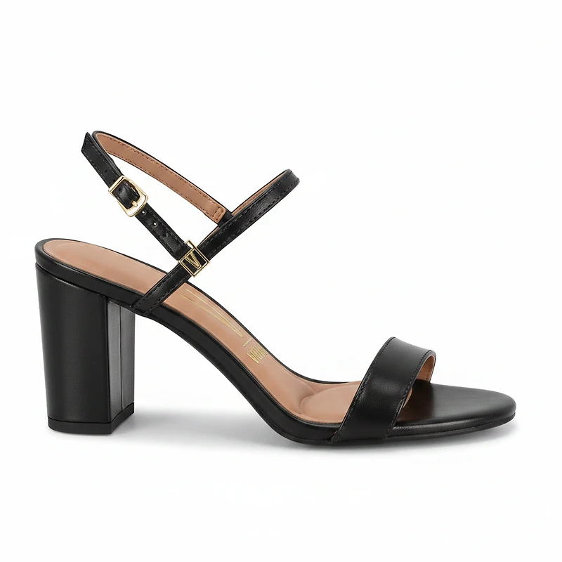 Vaela Black Faux Leather