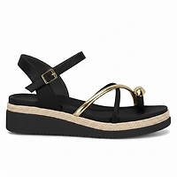 FAELA Black Faux Leather