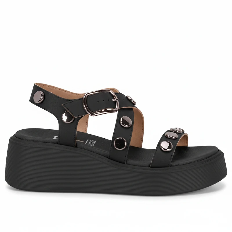 LAELA Black Faux Leather