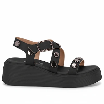 LAELA Black Faux Leather