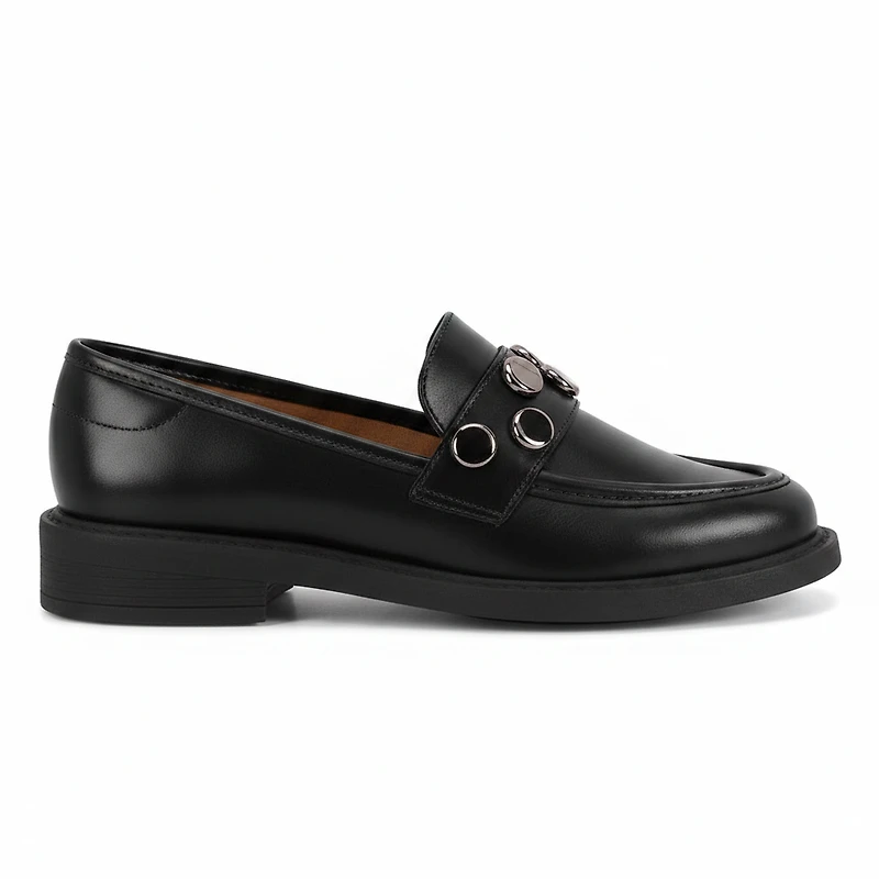 LARIS Black Faux Leather