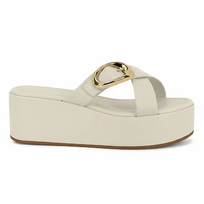 DALENA White Faux Leather