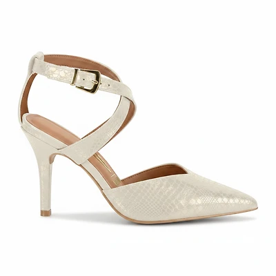 KAIRA White Faux Leather