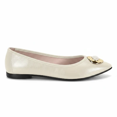 MARIVIN White Faux Leather