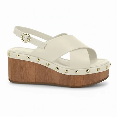 AELINA White Faux Leather