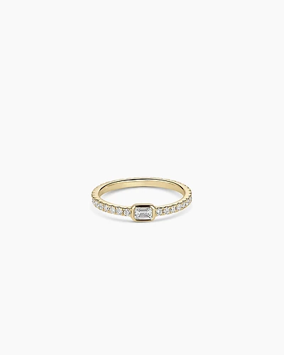 Lab Grown Diamond Emerald Eternity Ring
