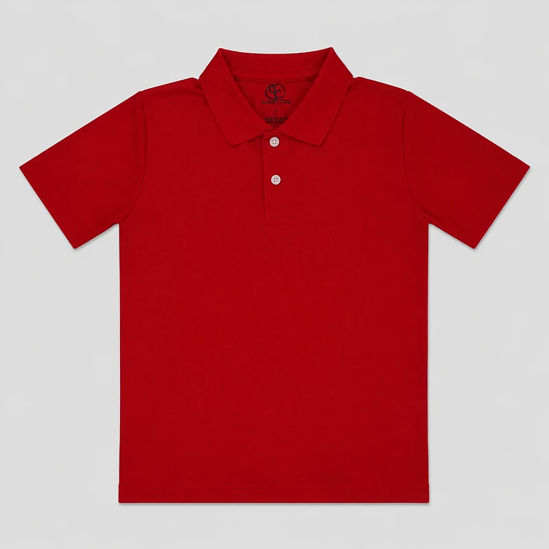 Quality Club – Polo Escolar de Microfibra para Niños y Niñas