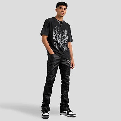 KDNK - Jeans imitación cuero con Cadenas