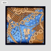 Brand-Q Pañuelo de Seda con Soporte para pañuelos de bolsillo Incluido