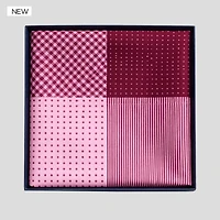 Brand-Q Pañuelo de Seda Multi Diseño con Soporte para pañuelos de bolsillo Incluido