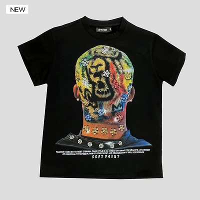 Left Point Boys Graphic T-Shirt con Rhinestones