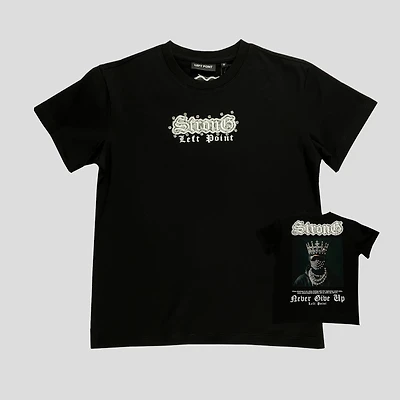 Left Point Boys “Strong” T-Shirt con Rhinestones