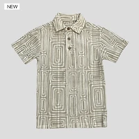 Velero Boy's Crochet Polo Shirt