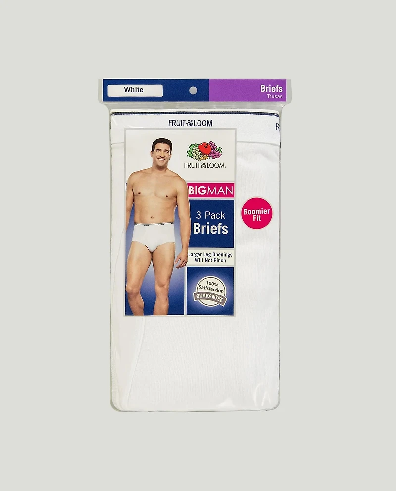 Big and Tall White Brief (3 Pack)