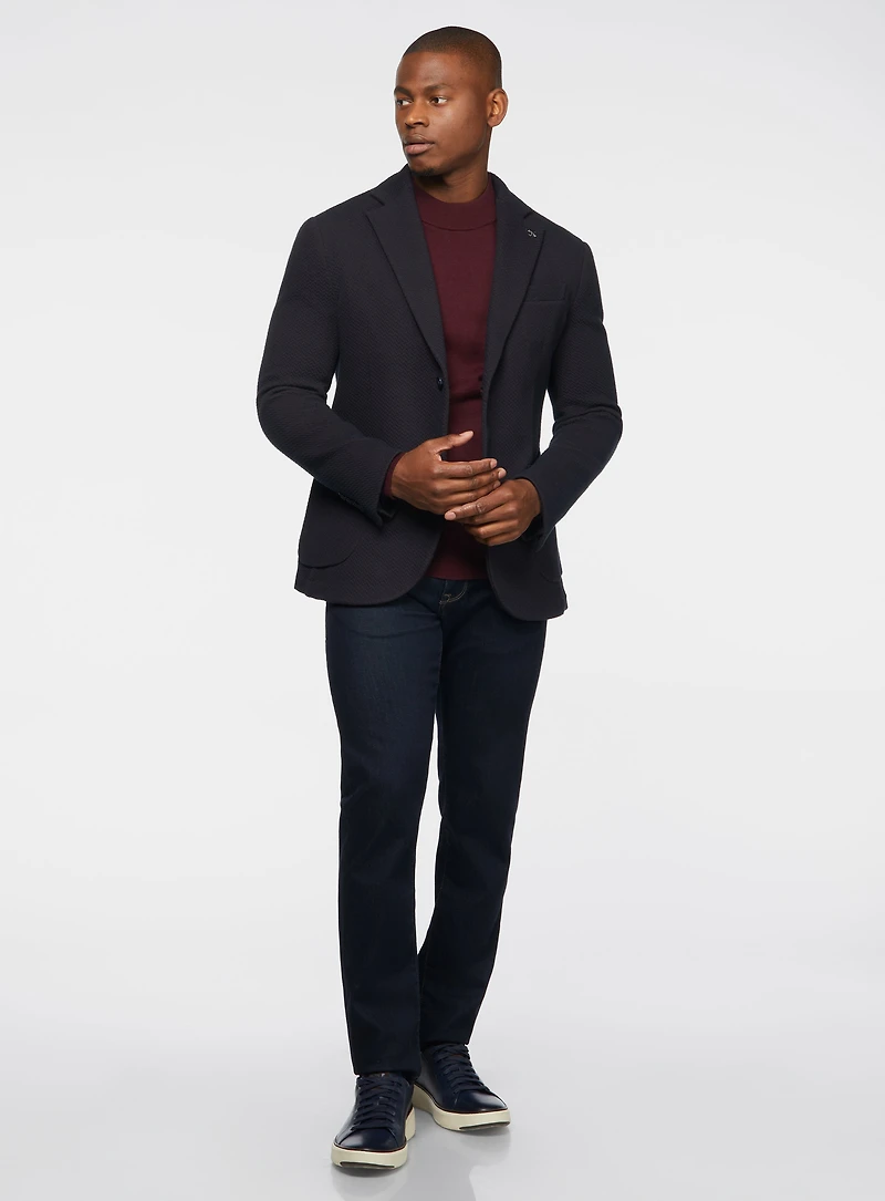 Veston en tricot marine