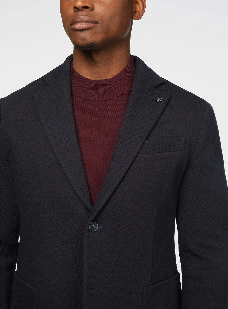 Veston en tricot marine