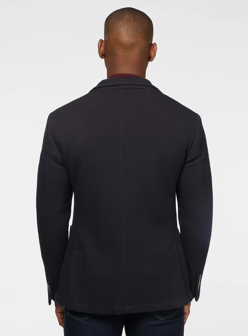 Veston en tricot marine