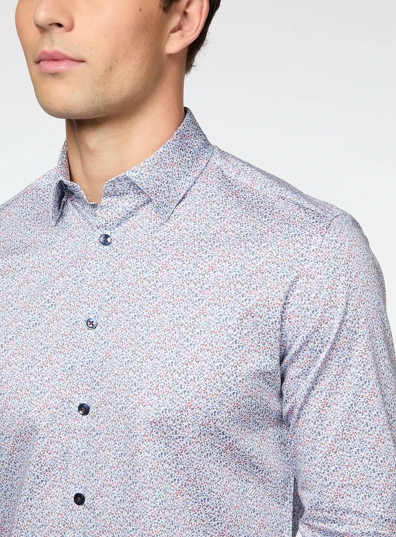 Chemise à micro fleurs