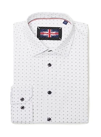 Micro Print Dress Shirt