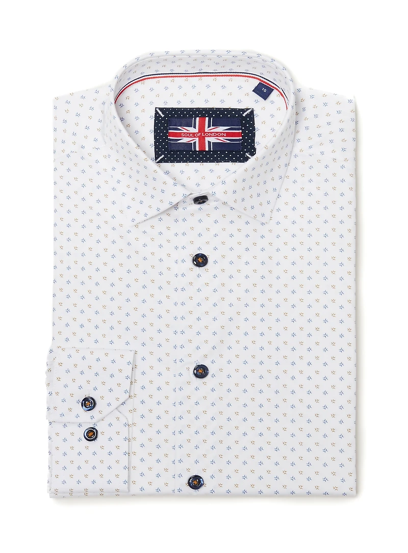 Chemise habillée à micro imprimé